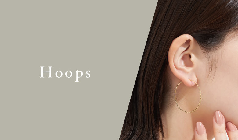 K10WG K18WGホワイトゴールド ピアス ひねりフープ