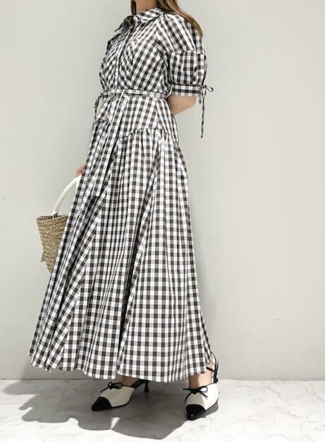 Lily Brown / 25SS/バブルスリーブフレアシャツワンピース/1/ポリエステル/BLU/ストライプ/LWFO252002 LILY BROWN 🍹バブルスリーブフレアシャツワンピース🍹 | ウサギ