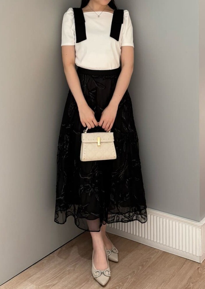 CELFORD 🍷ショルダーリボンハーフスリーブカットトップス🍷 | ウサギ