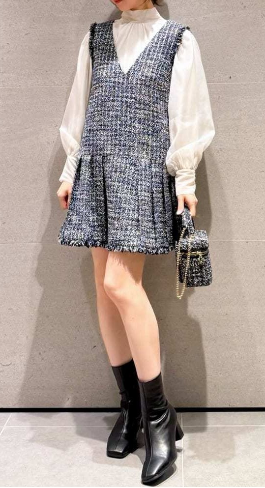 SNIDEL ❄️Vネックツイードジャンスカ❄️ | ウサギオンラインストア