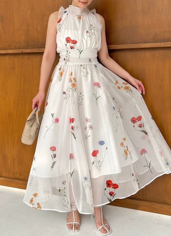 【新品】snidel バックリボンシフォンワンピース ネイビー サイズ1 スナイデル SNIDEL バックリボンシフォンワンピース （NVY