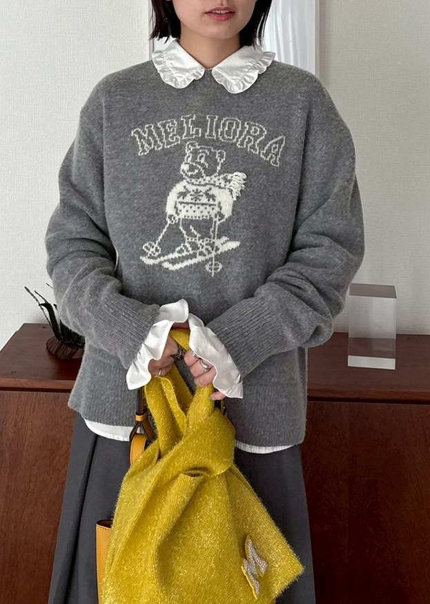 Mila Owen🎿MILAOクルーネックジャガードニット🧸