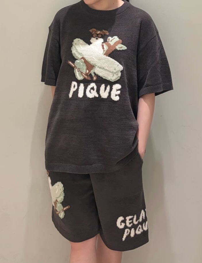 gelato pique　🍒【ヒラノトシユキ】【HOMME】エアリーモコPLANEDOGジャガードプルオーバー・ハーフパンツ🍒
