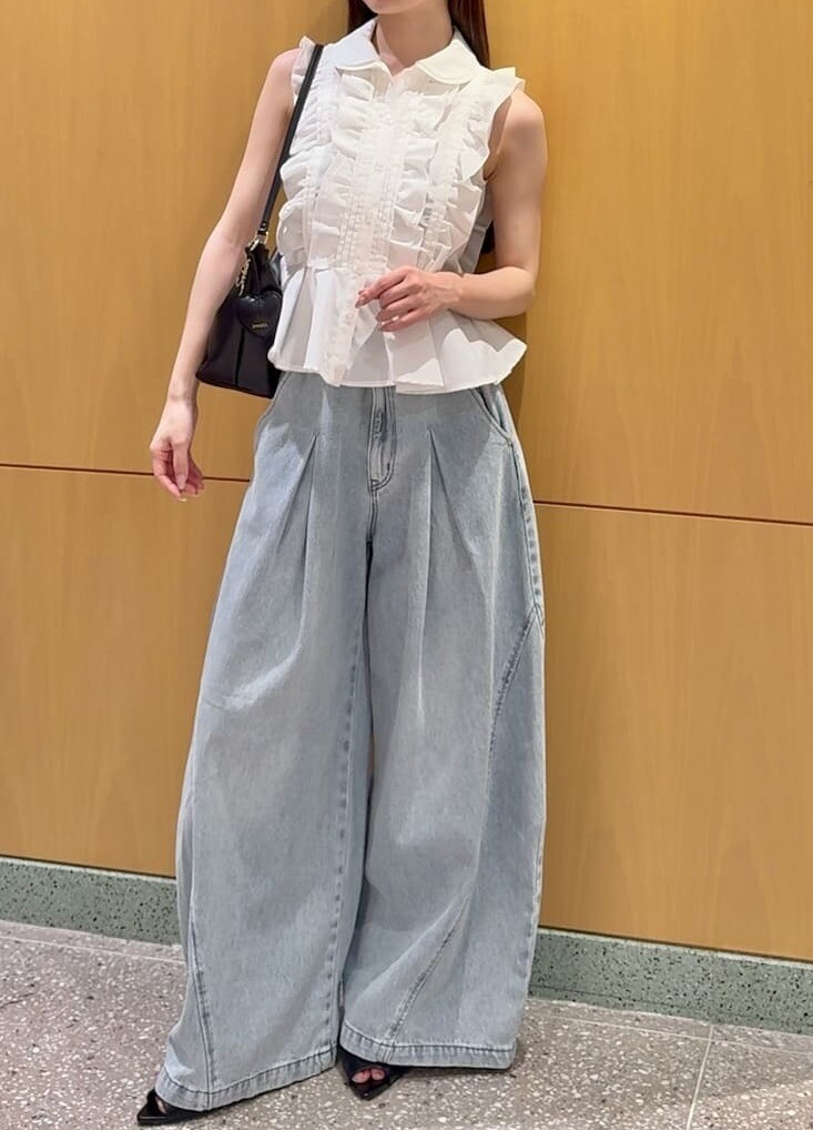 SNIDEL　🖤カーブワイドデニム🖤