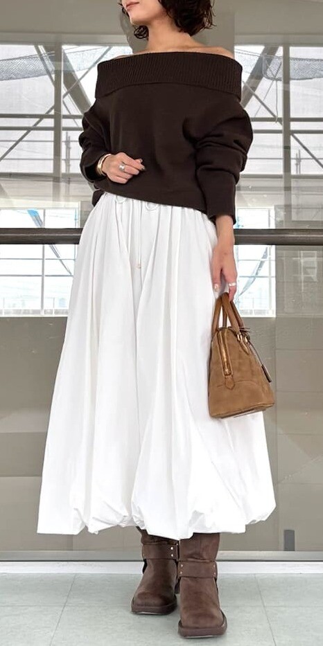 【 S A L E 】MilaOwen  ウエストドロスト2サイズバルーンスカート🎈