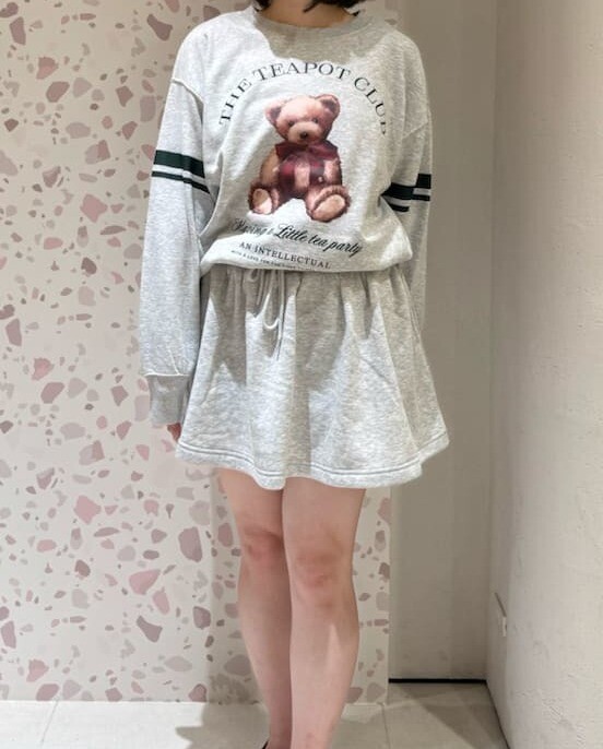 🐻SNIDEL HOME🐻Bearスウェットプルオーバー✨スウェットスカショーパン