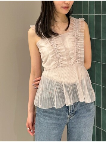SNIDEL Sustainableチュールキャミブラウス