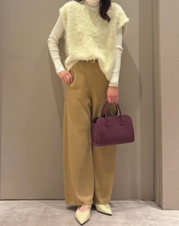 🥐MilaOwen🥐Vネックシャギーニットベスト