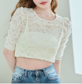 Stylevoice for xxx&nbsp;  ＜木村りかこさんコラボ＞  2WAYガーターデザインレーストップス
