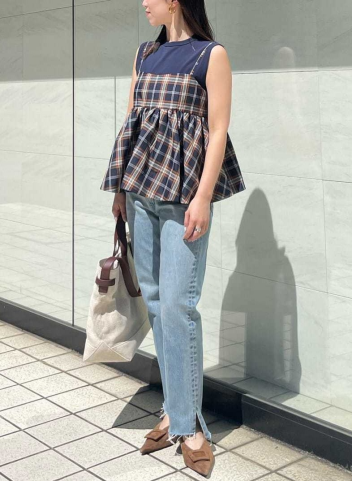 🪴Mila Owen🪴チェックペプラムキャミ×タンクＳＥＴ