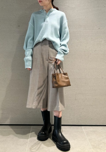 🪴Mila Owen  ワッフルヘンリーカットトップス🪴