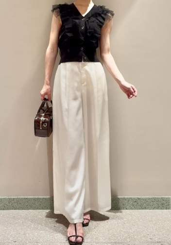 SNIDEL　🍒Sustainableチュールフリルニットプルオーバー🍒