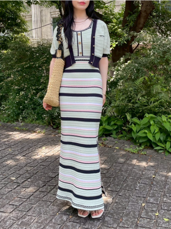 【LILY BROWN×MARY QUANT】 ハーフスリーブニットカーディガン✙ノースリーブニットワンピース