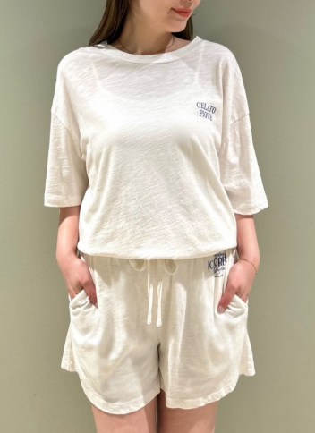 gelato pique🍨【接触冷感】ICEワンポイントビッグTシャツ、ICEワンポイントショートパンツ🍨