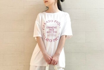 gelato pique  トラベルレーヨンロゴTシャツ
