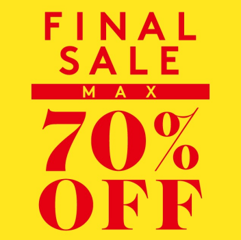 夏のファイナルセールMAX70%開催中‼️