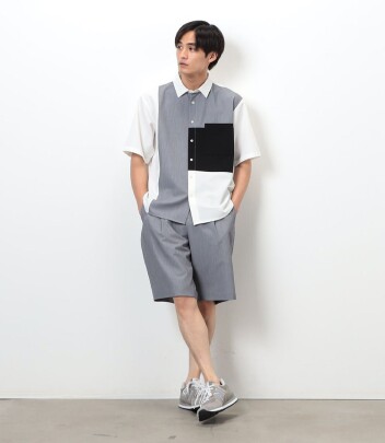 カラーブロッキングシャツ★