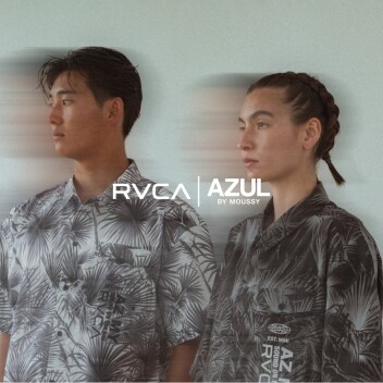 AZUL BY MOUSSY × RVCA の「SOUND ON THE LINE」をテーマ にしたサマーコレクションを7/15(水)に発売！